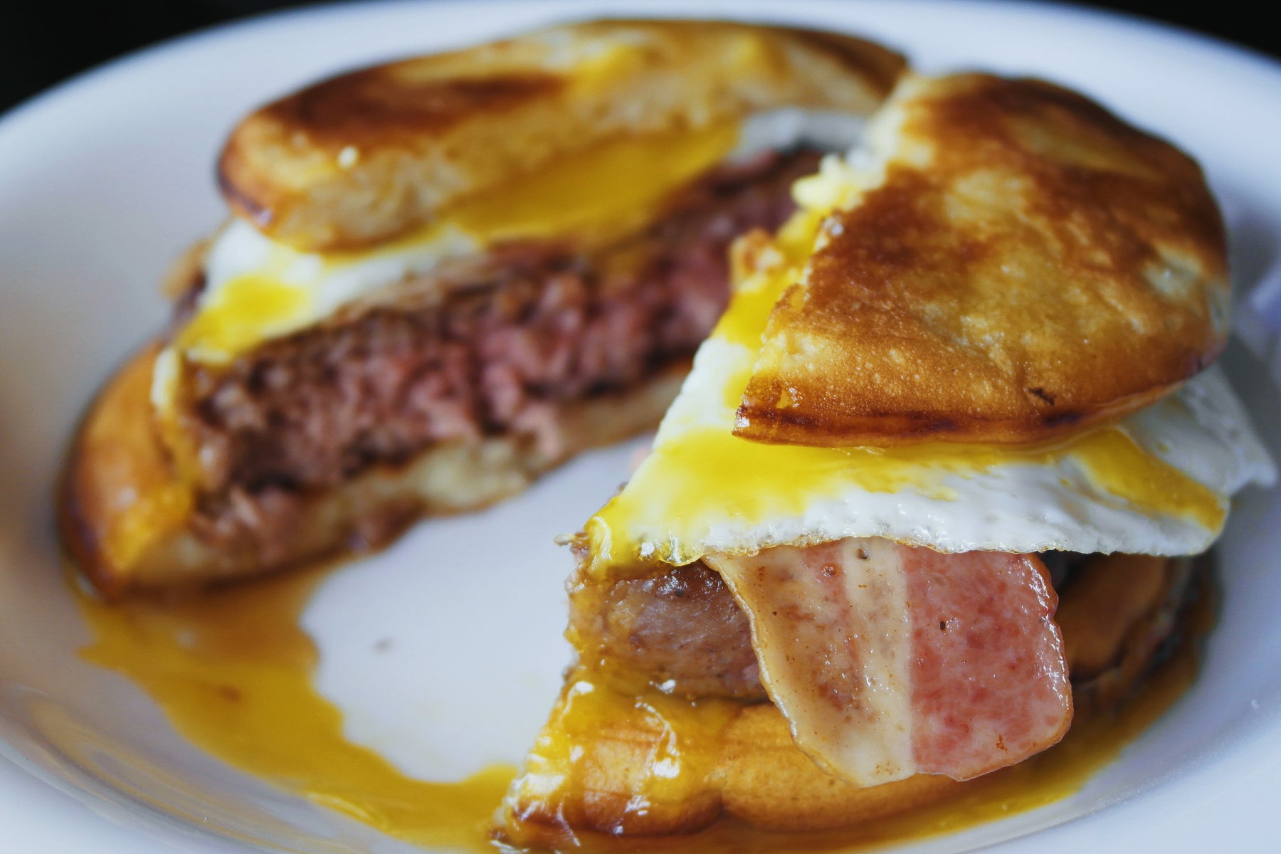 Halal Breakfast Pancake Burger