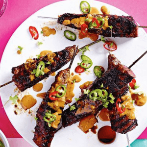 Halal Steak Satay Skewers