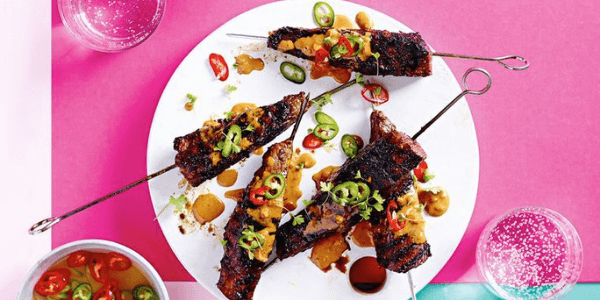 Halal Steak Satay Skewers