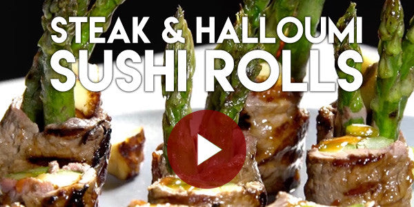 Steak and Halloumi Sushi Rolls