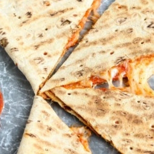 5 Minute Halal Pepperoni Quesadilla