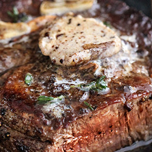 Halal Fillet Steak with Porcini Mushroom Compound Butter