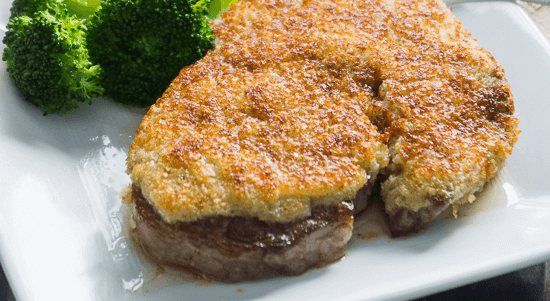Garlic and Parmesan Crusted Halal Steaks