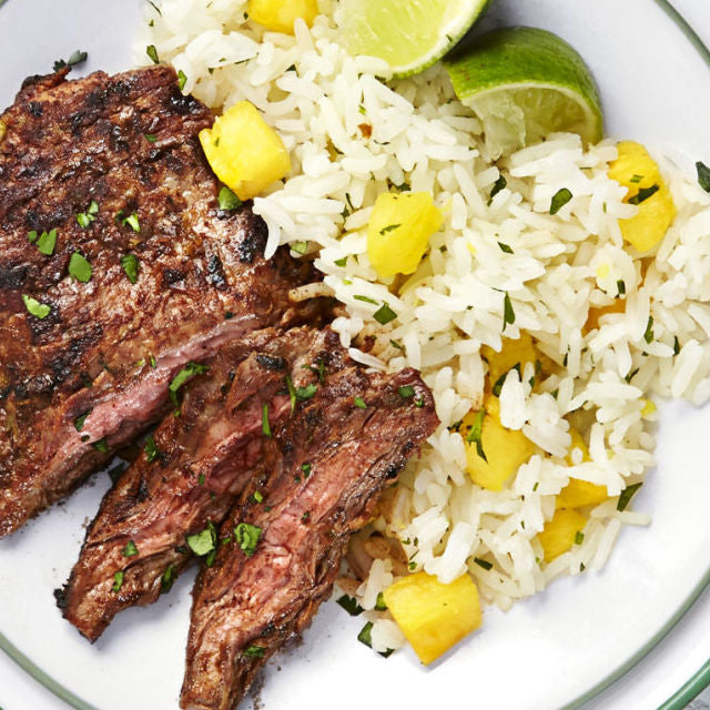 Chili Halal Steak with Hawaiian Rice